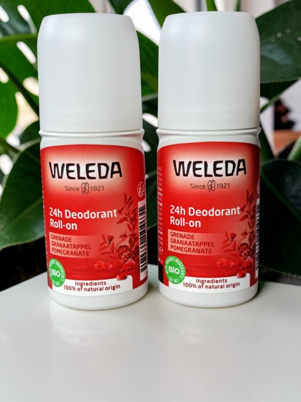 Weleda 24 Hour Roll-On Deodorant, Pomegranate, 1.7 Fluid Ounce (Pack of 2)